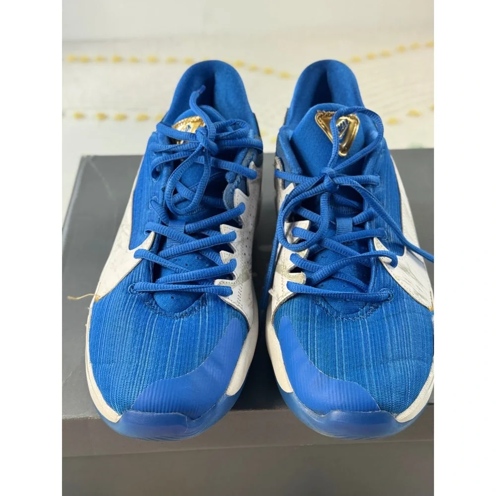 Nike Zoom Freak 2 Signal Blue White Gold GS Basketball Shoes CZ4177-408 Size 7Y